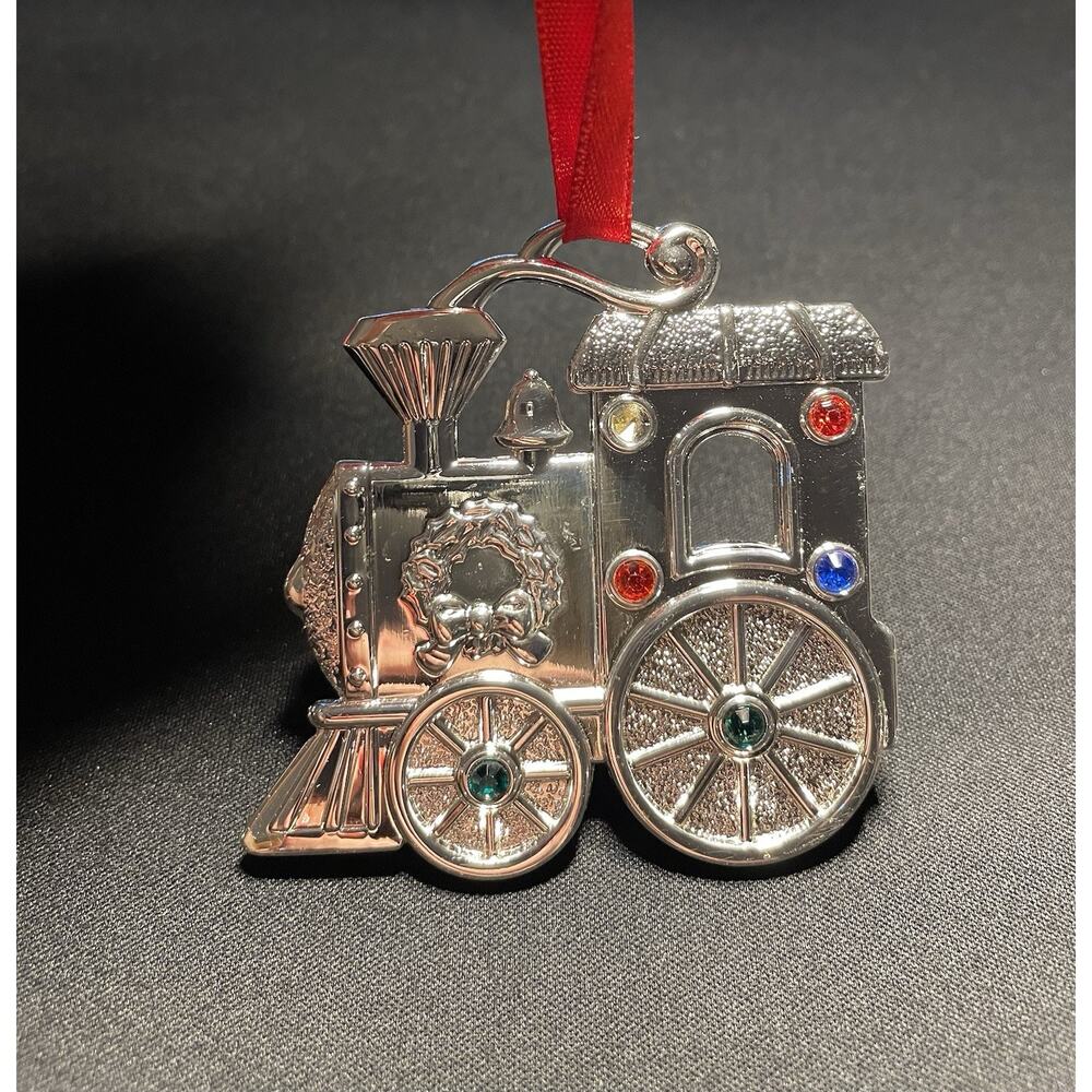 Lenox‎ Sparkle and Scroll, Multicolor Gemstones Metal Train Christmas Ornament